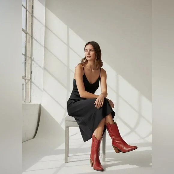 Rodeo Ruby Paneled Western Boots - Picture 5 of 11